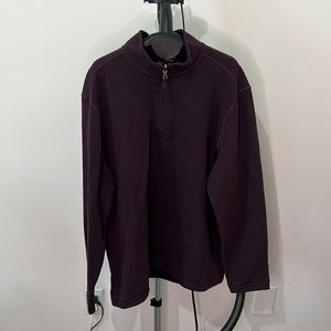 Reversible Solid Quarter Zip Johnson & Murphy Knit Sweater